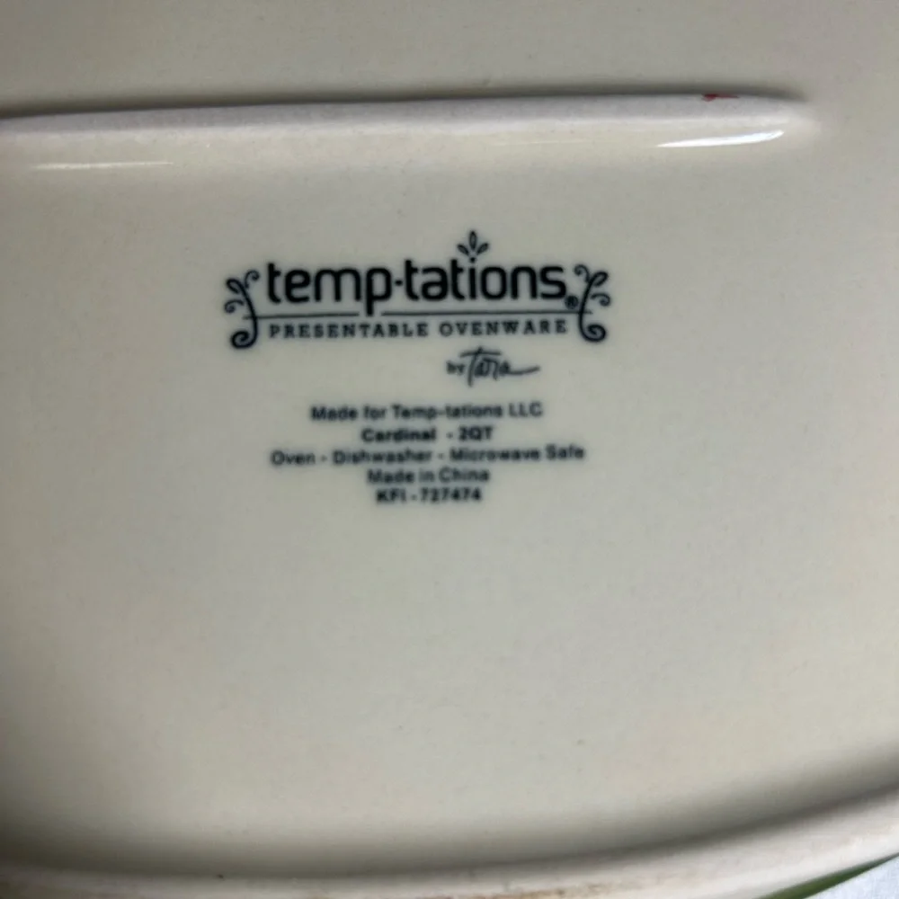 Temp-Tations Ceramic Soup/ Sandwich Serving Set with Cardinal Design